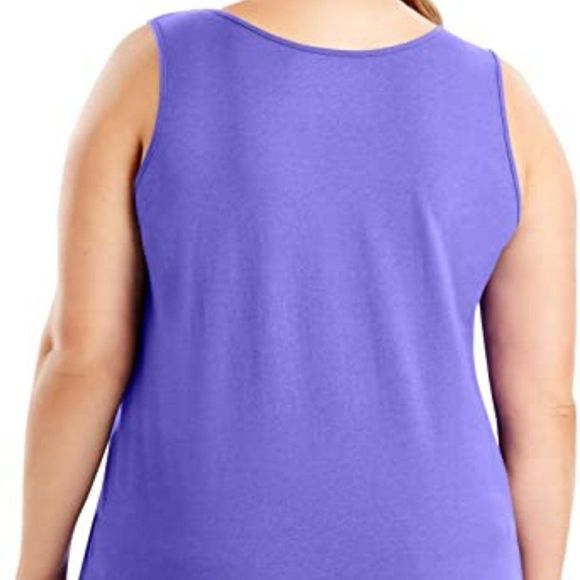 Just My Size Women's Plus-SizeJersey Shirttail Hem Tank Top - Picture 3 of 3
